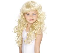Girls Princess Wig Blonde Curly Wig Kids Roleplay Fancy Dress Accessory Pro