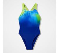 Girls Printed Powerback Swimsuit Blue/Green - 9-10 Blue/Green 9-10