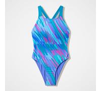 Girls Printed Powerback Swimsuit Purple/Blue - 5-6 Purple/Blue 5-6
