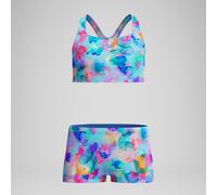 Girls Printed Racerback Bikini Set Blue - 14 14