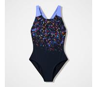 Speedo Girls Print Splashback Swimsuit Swimming Costume Black Size 14 Years