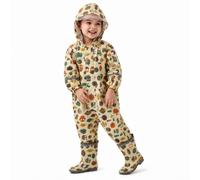 Girls Puddle Suit All In One Waterproof Boys Rain Poncho Visor Reflective | Windproof Toddler Onesie Muddy Puddles Forest School Nursery Trip Outdoor Play Wet Weather Gear Overalls Easy Clean Camping