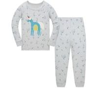 Girls Pyjamas Set Cotton Toddler Clothes Christmas Sleepwear Unicorn Printed Nightwear Long Sleeve Pjs 2 Piece Outfit Xmas Gift for Kids Age 9-10 Years