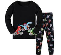 Girls Pyjamas Sets Long Sleeve Pyjama Cotton Sleepwear Set Kid Lounge Wear Gift Pajama Age Specific Family Matching Pajamas for 4-16 Years Black