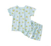 Girls Pyjamas Short Sets Cotton Short Sleeved Summer Pjs for Kids Pajamas 2 PCS 6 M-8 Years Sleepwear for Teen Girls Clothes Outfits Mint Green