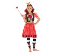 Girls Queen of Hearts Costume Kids Wonderland Book Week Day Child Fancy Dress