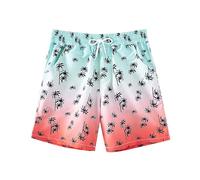 Girls' Quick Dry Beach Elastic Waist Floral Print Boardshort Sun Protection Girl’s Lined Board Shorts, Girls’ Swim Shorts Summer Swim Trunks Beach Wear Swimsuit Bottom Shorts Athletic Hot Pants Pink