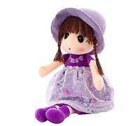 Girl's Rag Doll, Fabric Plush Doll 45 cm, Cute Soft Baby Doll Ornament Home Mini Princess Hat and Clothes Gift for Newborn Birthday Valentine's Christmas