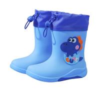 Girls Rain Boots Lightweight Toddler Booties With Detachable Covers Featuring Cute Bunny Dinosaur Design For Daily Wear And Rainy Days (Dark Blue-a, 2.5 Big Kids)