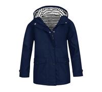 Girls Rain Jacket Windproof Lightweight Waterproof Kids Raincoat with Hood | Zip Up Button Rain Coat for Girls, Casual Waterproof Jacket for Walking Travel Hiking & Everyday Wear