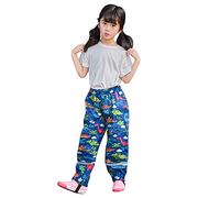 Girls Rain Pants Waterproof Trousers for Kids Toddlers Boys Mud Dirty Proof Bottoms Unisex Kid's Rain Trousers Waterproof Rain Over Trousers Childrens Boys Rainwear 1-12 Years