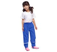 Girls Rain Pants Waterproof Trousers for Kids Toddlers Boys Mud Dirty Proof Bottoms Unisex Over Childrens Rainwear 1-10 Years Blue