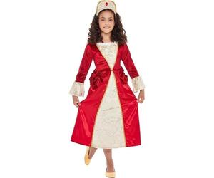 Girls Red Tudor Princess Costume