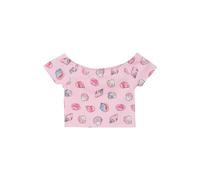 Girls' Ribbed Knit Off-Shoulder T-Shirt s.Oliver Rose 2/3 years