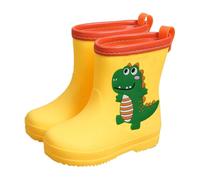 Girls Riding Boots Size 13 PVC Rubber Children Water Shoes Rain Boots Kids Baby Shoes (Yellow, 11.5 Little Child)