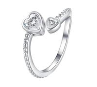 Girls Ring 925 Sterling Birthstone Rings For Women Adjustable Open Heart Ring Constellation Month For Birthday Jewelry Rings Acrylic (D, A)