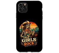 Girls Rock Cowgirl Guitar Retro Western Rock'n Roll Skeleton Case for iPhone 11 Pro Max