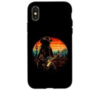 Girls Rock Western Guitar Retro Rock'n Roll Cowgirl Case for iPhone X/XS