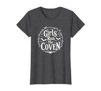 Girls Run The Coven: Witchy Empowerment for Night Owls T-Shirt, Women, Dark Heather Grey, L