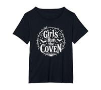 Girls Run The Coven: Witchy Empowerment for Night Owls T-Shirt, Women's Plus, Black, 1X