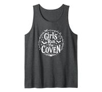 Girls Run The Coven: Witchy Empowerment for Night Owls Tank Top, Men, Dark Heather Grey, L