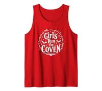 Girls Run The Coven: Witchy Empowerment for Night Owls Tank Top, Men, Red, M