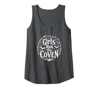 Girls Run The Coven: Witchy Empowerment for Night Owls Tank Top, Women, Dark Heather Grey, S