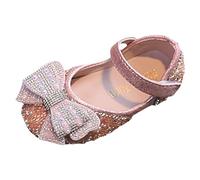 Girls' Sandals 2026 Girls Sandals Fashion Pattern Cute Sequins Bow Decoration Hook Loop Comfortable Elegant Casual Lightweight Summer Shoes, red, 1 UK