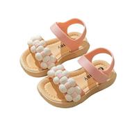 Girls Sandals Casual Open Toe Two Adjustable Strapped Sandals with Hook and Loop for Little Kid/Big Kid 8