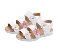 Girls Sandals Casual Open Toe Two Adjustable Strapped Sandals with Hook and Loop for Little Kid/Big Kid 7