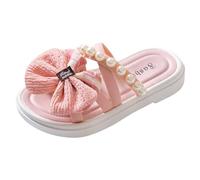 Girls Sandals Comfortable Kids Sandals & Slides Open Toe Non-Slip Flowers Summer Slippers Flat Lightweight Casual Beach Shoes Pool Shower Bathroom House Slipper （1.5 Big Kids Pink