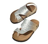 Girls Sandals Comfortable Kids Sandals & Slides Open Toe Non-Slip Summer Slippers Flat Lightweight Casual Beach Shoes Pool Bathroom House Shower Slipper （Gold, 8 Toddler