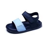 Girls Sandals Comfy Summer Kids Platform Sandals Open Toe Non-Slip Sandal Flat Casual Breathable Beach Shoes for Pool School Walking （Navy, 3 Big Kids