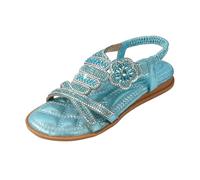 Girl's Sandals Easy Fasten Summer Beach Jelly Shoes Open Toe Flat Sandals Kids Slippers Girls Swim Pink Silver Blue Purple White Summer Autumn Children Size 4 5 6 7 8 9 10 11 12 (Blue,10.5)