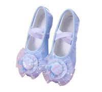 Girls Sandals Elegant Satin Ballet Delicate Mesh Dance Shoes, Glitter Bow Cat Design, Comfortable Lightweight Sole, Perfect for Daily Wear Casual Outings Indoor Outdoor Play #D