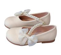 Girls Sandals Fashion Pearl Bow Mary Jane Shoes Soft Sole Toddler Casual For Everyday Wear Age 2 10.5 Years Girls Shoes Size 3 Big Kid Sandals (Beige, 11 Little Kids)