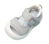 Girls Sandals for Summer Dress Up Shoes Parties & Birthdays Closed Toe Outdoor Summer Slippers White Block Heel Little Big Kid Summer Autumn Children Size 4 5 6 7 8 9 10 11 12 (Grey,3)
