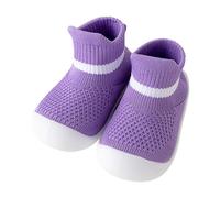 Girls Sandals For Summer Open Toe Summer Shoes Queen Princess Birthday Little Fish Slippers Kids Glitter Soft Closed Dress Flats Pink Slide Adjustable Back Strap & Anti-Slip Sole (Purple,5.5)