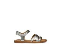 Geox Girls J Karly Sandal, Silver, 12.5 UK