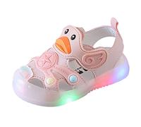 Girls Sandals Open Toe Holiday Vacation Shoes Trekking Hiking Sandals Slippers Size 4 Kids Sea Slides For With Strappy Ankle Zipper Big Little Summer Autumn Children (Pink,8.5)