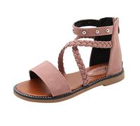 Girls Sandals Princess Shoes Soft Sole Beach Sandals Roman Shoes Sandals Toddler Boy, pink, 13 UK Child