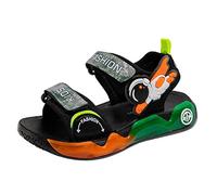 Girl's Sandals Queen Dress Up Shoes Low Heel Ankle Strap Open Toe Sandals Slip On Slippers Girls School Size 4 White Block For Party Halloween Cosplay Summer Autumn (Green,12.5)