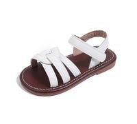 Girls' Sandals & Slides 2026 Timeless Girls' Sandals with Woven Pattern, Comfortable, Soft Sole - Beach Shoes for Everyone, Elegant, Casual, Glitter Sandals, White, 10 UK Child