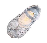 Girl's Sandals Toddlers Mary Jane Jelly Shoes Queen Princess Birthday Sandals For Little Girls Cloud Shower Slippers Baby 12-18 Months Block Heel Pink Silver Blue Purple White (Silver,11)