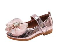 Girls Sandals Uk Summer Comfort Mary Jane Dance Party Cosplay Shoe For Little Toddler Pink Slippers Dress Up Bling Bowknot Flats Sliders Kids Adjustable Back Strap Anti-Slip Sole (Pink,10.5)