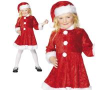 Smiffy's Children's Mini Miss Santa Costume, Dress & Hat, Santa, Ages 10-12, - dress miss santa fancy costume christmas mini girls kids xmas child