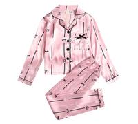 Girls Satin Pajamas Set 2Pj Silk Nightwear Button Down Sleepwear For Teen Kid Robes for Toddler Girls 4t Pink