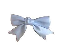 Girls Satins Bow Hair Clip Sweet Side Clip Handmade Bowknot Hairpin Hair Accessories For Women White Blue