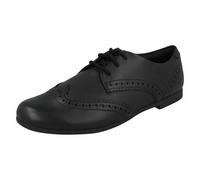 Girls Scala Lace Y Lace Up Wing Cap Formal School Shoes By Clarks NOW £39.99