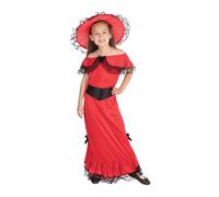 Girls Scarlet Saloon Girl Western Gone With The Wind World Book Day Week Halloween Carnival Fancy Dress Costume Outfit 4-14yrs (4-6 years)